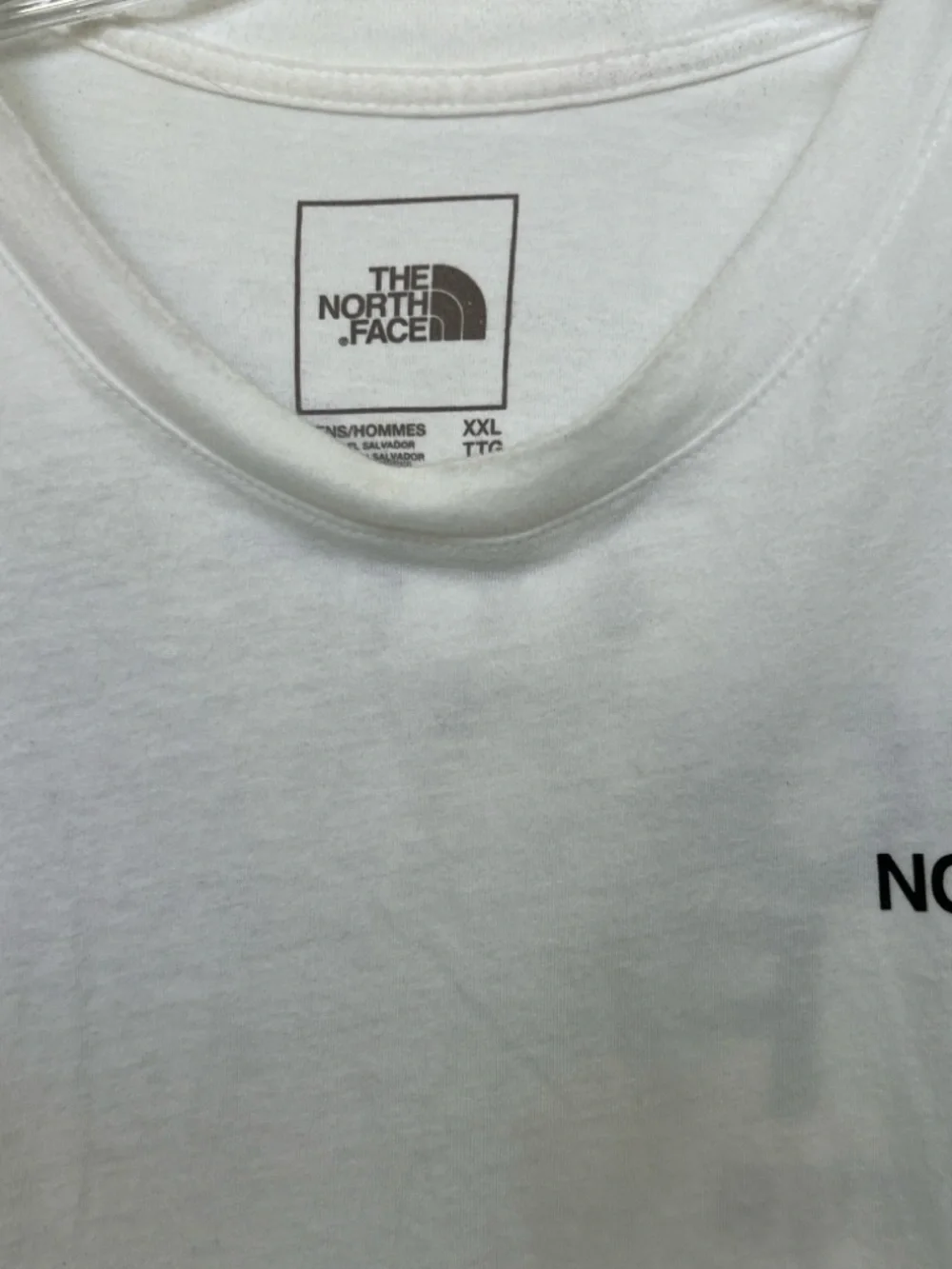 The North Face White Short Sleeve Tee with Black Logo